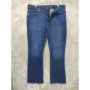 American Eagle Jeans Mens 36x32 Blue Denim Slim Bootcut Airflex Dark Wash